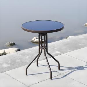Outdoor table and chair set balcony small table and chairs one table and four chairs outdoor courtyard simple leisure tea table and chairs glass folding coffee table combination