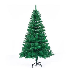 Christmas Tree 4/5/6/7/8 FT Artificial PVC Xmas Tree with Metal Stand Holiday Christmas Decoration