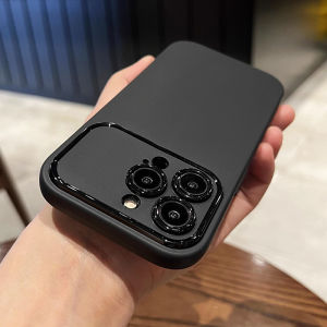 Become 17 Large Window Matte Black Soft TPU Phone Case For iPhone 17 16 15 14 Pro Max Plus 13 12 11 Pro Max X XR XS Simple Silicone Shockproof Phone Cover Soild Color Phone Casing Shell With Full Cover Camera Protection