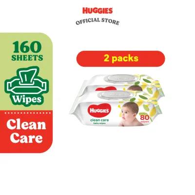 Huggies Baby Wipes Clean Care 80s wet tissue 2 pack / 24 pack