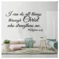 FYSTC003 Sticker Dinding Kata Quote Philippians 4:13 Wall Sticker. 