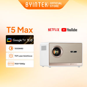 [NEW] BYINTEK T5 Max 1080P 1000ANSI Projector Support 4K HD Google TV Auto Focus Home Cinema