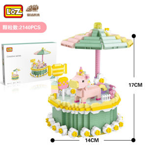 LOZ 9051 Cake Unicorn Romantic Ice Cream Nano Diamond Creative Brick Building Block Present Girl 2140pcs