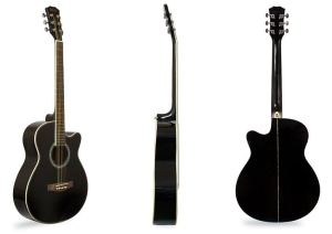 Davis Acoustic Guitar DA-4003 Black (Standard Size 40 inches) - Musical Instruments