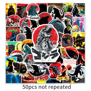 50PCS Monster Godzilla Sticker Animated Cartoon Graffiti WaterProof Decoration Scrapbook DIY Phone Water Bottle Travel Luggage Laptop Diary Guitar Fridge Decal Stickers Kid Toys ﻿