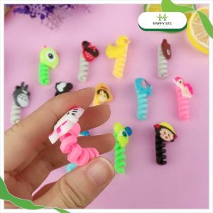Lò Xo Bảo Vệ Cáp Sạc Tai Nghe – Combo 5 Cái – Hình Thú Siêu Xinh Chống Gãy Đầu Dây Silicone Dẻo