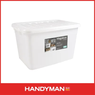 Megabox Storage Box with Wheels 155L Clear MG800 | Extra Large Heavy Duty Plastic Storage Container