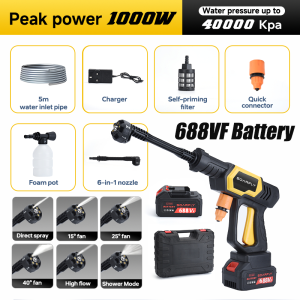 SOARFLY Water Jet Portable Wireless High Pressure Washer Portable Outdoor Water Spray Jet