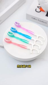 🇸🇬SG Ready Stock🇸🇬 Disposable Toothbrush No Water 5 in 1 Travel Oral Care Kit Floss Tongue Cleaner Fresh Breath