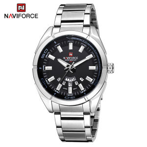 NAVIFORCE Watch for Men Fashion Casual Relo Quartz Wristwatch Waterproof 30M Stainless Steel Strap Luminous Date Wristwatch NF9038