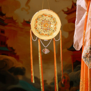 Minoa lantern chinese灯笼 traditional 中秋节灯笼diy Handmade Chinese DIY Lantern Portable Luminous Mid-Autumn Drum Light DIY Material Kit Lightweight Glow Handheld Lantern Kids Craft Activity