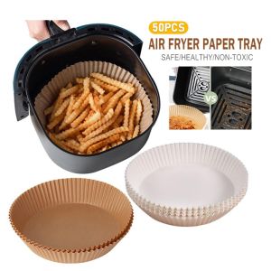 Air fryer special paper plate oil-absorbing paper baking drag mat paper/空气炸锅专用纸盘吸油纸烘焙拖垫纸