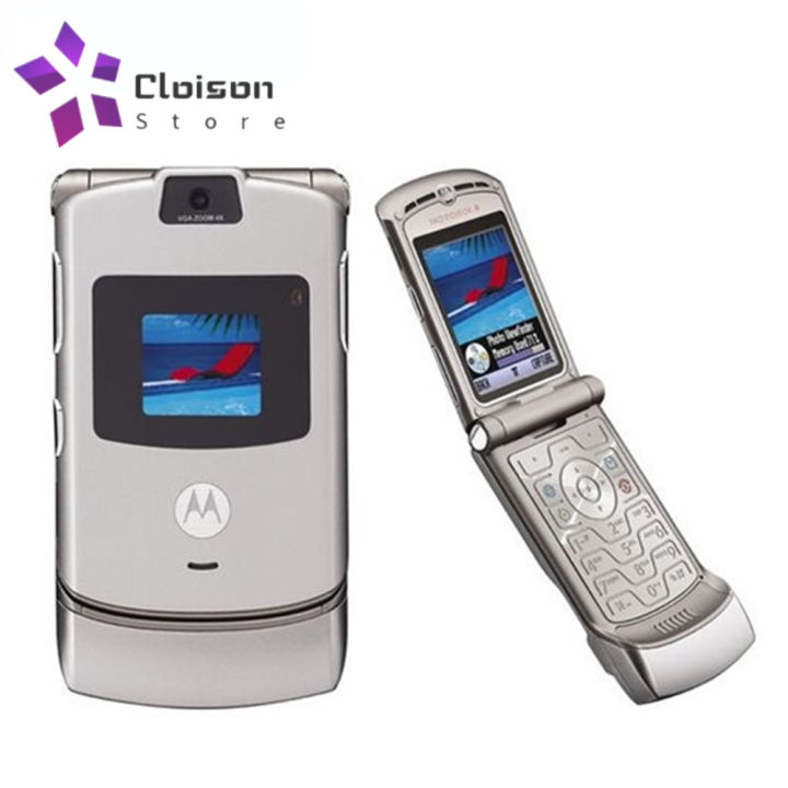 For Original Motorola Razr V3 GSM Quad Band Flip Unlocked Old Used ...