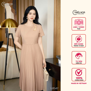 Đầm thiết kế nhẹ nhàng chất liệu cotton lạnh Hàn Quốc DD4L0547 Thời trang Thiều Hoa