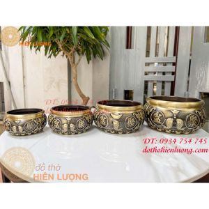 Bát Tụ Bảo Dơi Bằng Đồng-Bồn Tụ Bảo Dơi Cá Chép