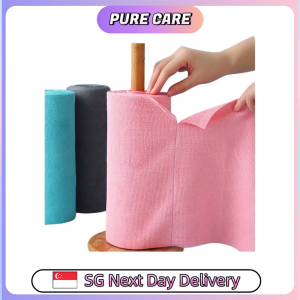 【Pure Care】 Reusable Tear-Away Kitchen Towel Roll with Optional Wooden Holder