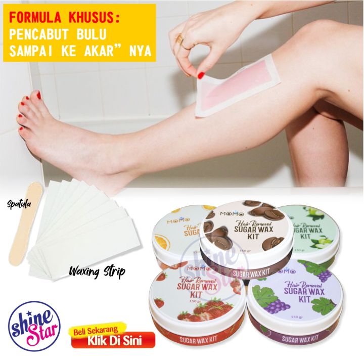 SHINE STAR Sugar Wax Waxing Kit 75gr 150gr 350gr Perawatan Kulit Penghilang Bulu Kaki