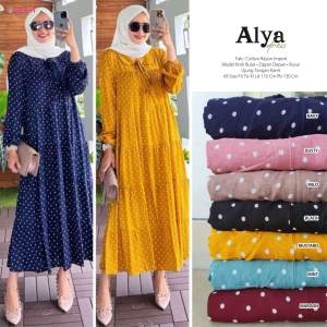 PROMO COD Dress Wanita Motif Polkadot Dewasa Alya Set Ti Amo Fashion Store