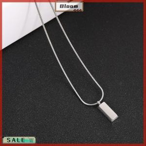 Follow Get New[Bloom Z] Creative Men Necklace Cool Geometric Necklace Titanium Clavicle Chain Boyfriend Gift Color Bricks Punk Couple Necklace