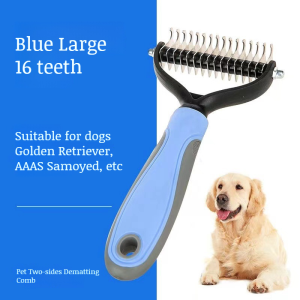 Cat and Dog Pet Grooming Brush Easy to solve hair knotting