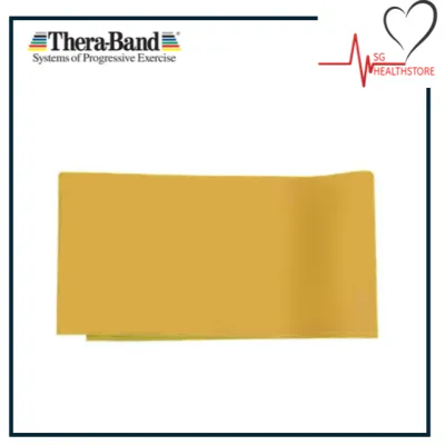Thera-Band Exercise Bands Retail Pack 1.5m Latex Elastic Therabands for Upper & Lower Body & Core Exercise