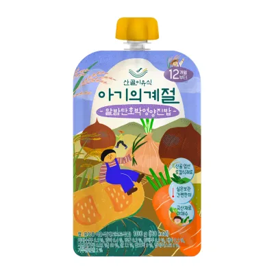 Ecomommeal Baby Porridge Pouch (Chestnut & Pumpkin) 100g 12m+