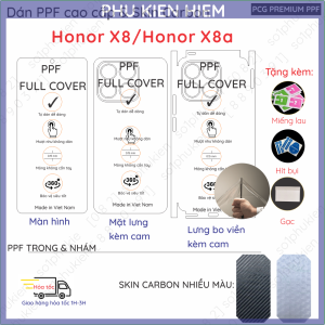 Dán PPF Honor X8 / Honor X8a loại trong nhám dành cho màn hình mặt lưng full viền