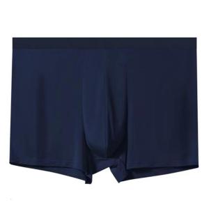 Mens Breathable Underwear Boxer Briefs Ice Silk Fabric with Comfort Elastic Waistband Moisture Wicking Underpant Shorts