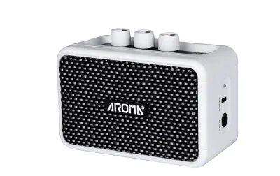 AROMA แอมป์กีตาร์ไฟฟ้า AG-04 5W 🎼 5 วัตต์ ทรงกะทัดรัด น้ำหนักเบา โทนเสียงคลีน เปิดเบาก็เพราะ 🎧 ส่งด่วนวันนี้เลย!