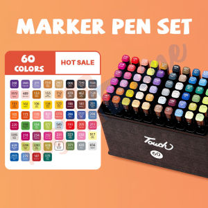 Hightune Spidol Sketsa Spidol Umum 24/60/80/100/120 Warna Spidol Brush Pen Animation Markers