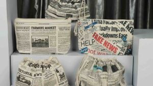 Dompet Pouch Organizer Bag Blacu Tebal Premium Digital Printing Motif koran