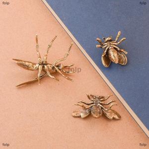 [COD] folp 1 Piece thu nhỏ mô phỏng côn trùng bàn trang trí Brass Bee bức tượng nhỏ bảng trà vật nuôi cổ đồng Thủ công mỹ nghệ trang trí nội thất