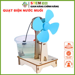 Quạt Điện Chạy Nhờ Nước Muối đồ chơi giáo dục khoa học sáng tạo lắp ráp STEM gỗ cho bé phát triển trí tuệ. stem3g
