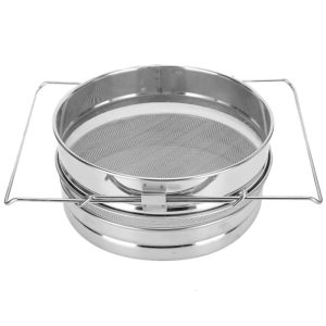 Grade 304 Stainless Steel Honeys Strainer Double Layer Design Suitable For Efficient Waxes Removal And Purification