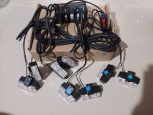 Lampu Led Grill 8 pcs Biru-biru Strob