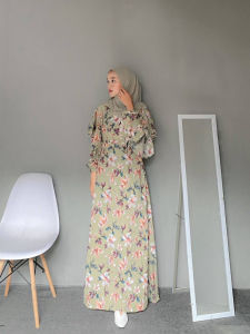 GAMIS ABIYA DRESS MIDI RAYON KOMBINASI