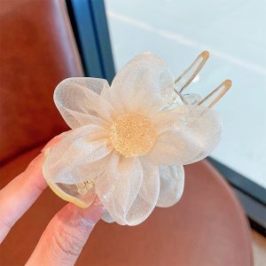 Jepit Rambut Korea Pita Model Bunga Elegant Bow Sparkling Rhinestone Ponytail Hairpin HFS005