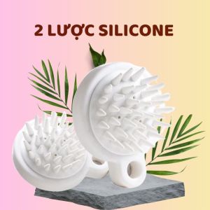 Lược gội đầu bằng silicon mát xa thư giãn da đầu lược massage đầu giảm rụng tóc dụng cụ gội đầu kích thích mọc tóc