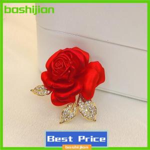 bashijian Temperament Red Rose Brooch High-end Suit Accessories Pins Design Brooches