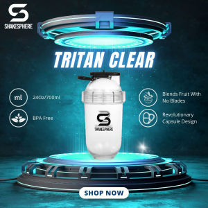 ShakeSphere Tritan Single Wall Shaker Clear 700ml | Protein Shaker Bottle | Gym Bottle