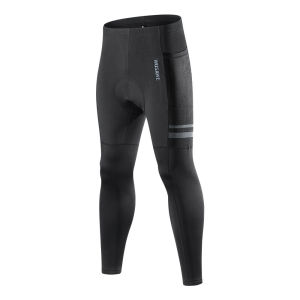 WOSAWE Winter Men Cycling Pant 5D Padded Windproof Fleece Warm Reflective Sports Bike Tights