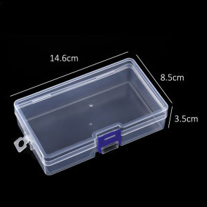 3Pcs Plastic Organizer Case with Lock Transparent Inner Empty Go-card Box Nail Art Accessories Clear Storage Box