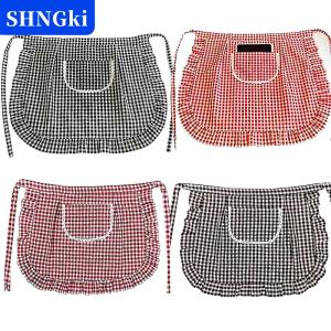 [COD] 🔥🔥🔥SHNGki Tạp dề vuông kiểm tra nửa eo Tạp dề chất liệu cotton chống vết bẩn thoáng khí nấu ăn tại nhà quần áo làm việc phụ kiện nhà bếp