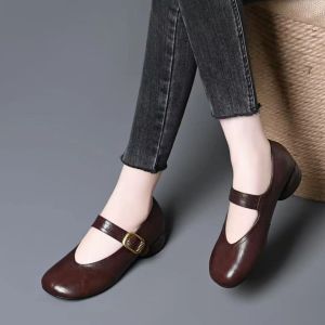 Free Shipping 2026 Spring And Autumn New Fashion Casual WomenS Shoes Round Toe Single Strap Low Heel Flats For Women