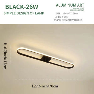 Led Ceiling Light 100cm Black Color Modern Ceiling Lamp for Living room Bedroom Dining room Kitchen Luminaire Lighting Fixtures