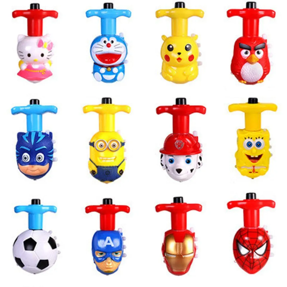 LANDIS Kid Gift Toy Classic Toys Cartoon Gyro Toys LED Light Toy