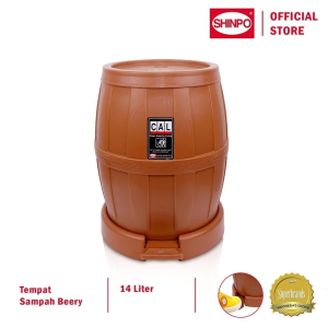 SHINPO Beery Tempat Sampah 14 Liter Dengan Injakan Step On Dustbin Praktis SIP-723