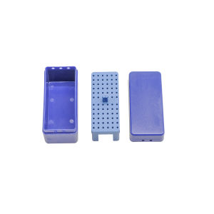 1Box Dental Case 72 Holes for Diamond Burs Endo Files Gutta Percha Autoclavable up to 135℃ Blue Plastic