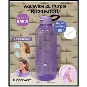TUPPERWARE AQUAVIBE 2L / BOTOL MINUM PLASTIK 2 L TUPPERWARE