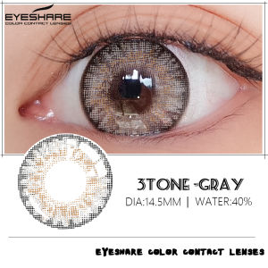 New【COD】Softlens Soflen 1 Pasang Mata Eropa Dan Amerika Lensa Kontak Big Eye/ Soflens Diamete 14.5mm Soflen Warna Normal Softlens Minus0.00 Soflen Model Terbaru 2022 Gray Sterling Gray Blue Brown